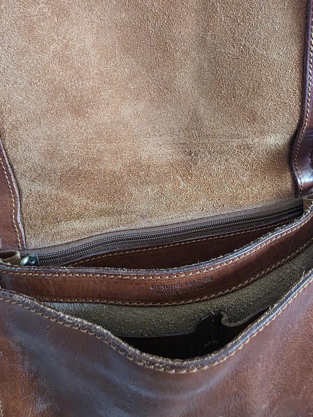 I Medici Asti Small Messenger Bag Leather Made In Italy Crossbody 10x8x3